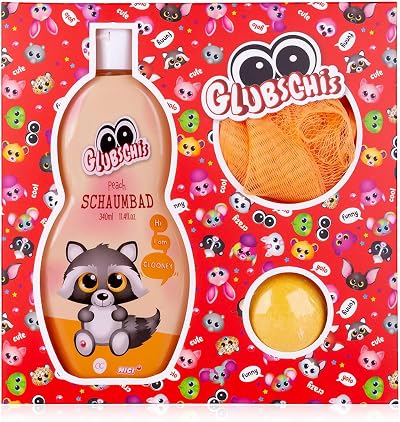 Accentra GLUBSCHIS Bath Set Bubble Bath Bomb Sponge Gift Box Kids Girls Boys