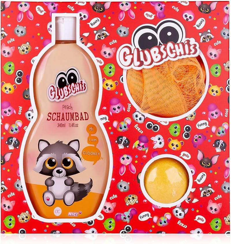 Accentra GLUBSCHIS Bath Set Bubble Bath Bomb Sponge Gift Box Kids Girls Boys
