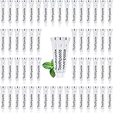 Travel Toothpaste Bulk, 10g/0.35oz White Disposable Toothpaste Suitable for Hotels, Camping, Guests, Homeless People, and Charitable Organizations (50-Pack)