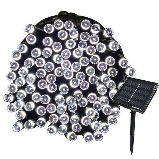 Tuokay Solar Lichterkette Außen, 22m 200 LED 8 Modi Wasserdicht LED Außenlichterkette, Dekorative Beleuchtung für Garten Balk