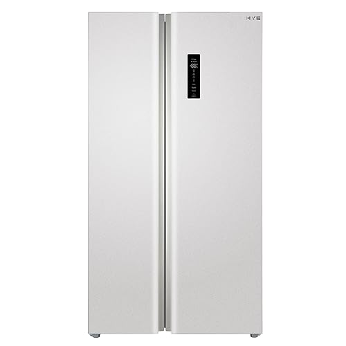 HYE American Style Side By Side Fridge Freezer, 505L, 92cm, No Frost, Silver Finish, 37dB Quiet, Premium American Fridge Freezer for Modern Kitchens, Ideal For Large Families - RF01AM505S07