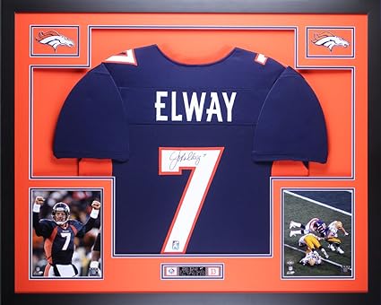 framed broncos jersey