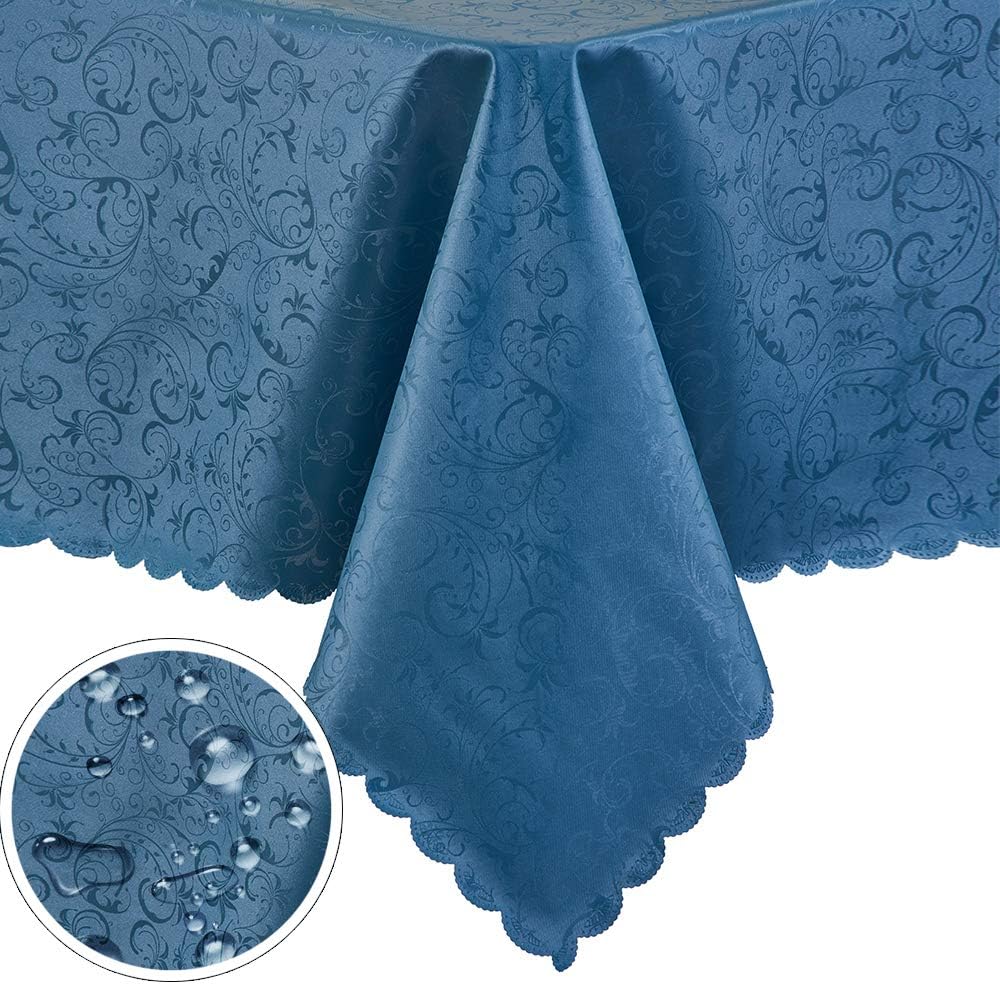 Best blue table cloth round 60