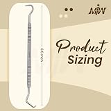 MJW Double Ended Stainless Steel Oral Hygiene Tool for Teeth Cleaning view 2