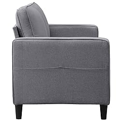 PUREMIND Grey Loveseat Couch for Small Spaces,Cozy