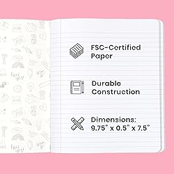 Yoobi 1-Subject 7.5 x 9.75 Composition Notebook Set