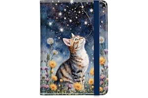 CRAFTYMELODY PU Leather Passport Holder Cover 5.9×4.3 Inch with Credit Card Slot Boarding Pass Slot Combo Blocking Passport H