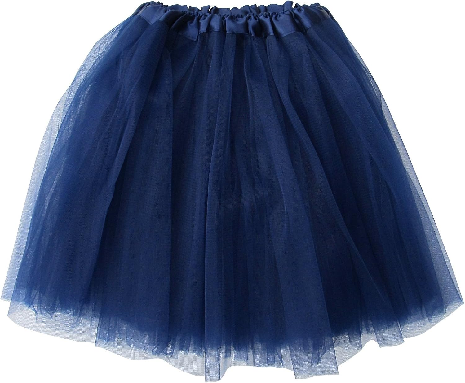 So Sydney Adult Size 3-Layer Tutu Skirt - Princess Costume Ballet Party Warrior Dash/Run (Navy Blue),One Size