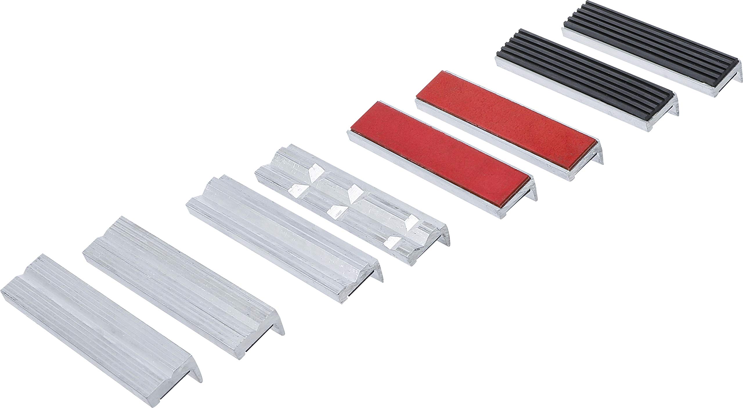 BGS 8442-1 | Bench Vice Jaw Protector Set | Aluminium | 125 mm | 8 pcs.