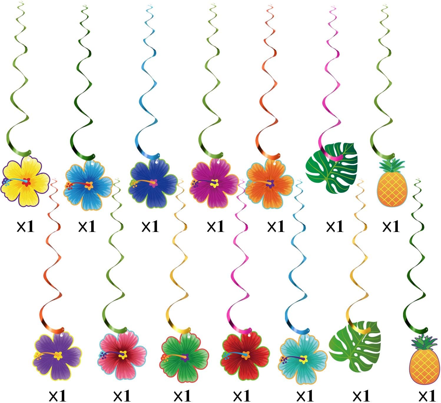 Blulu Hawaiian Tropical Luau Theme Party Decoration Supplies - Image 4