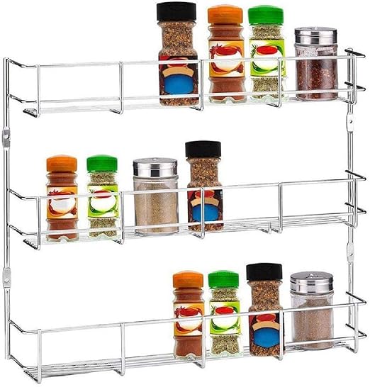 Amazon Com 3 Tier Kitchen Spice Rack Cabinet Shelf Organizer