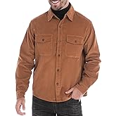 CYPERROCK Men's Corduroy Jacket Lightweight Shacket Long Sleeve Shirts Casual Vintage