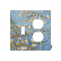 Pznen 2-Gang 1-Toggle/1-Duplex Wall Plate, Almond