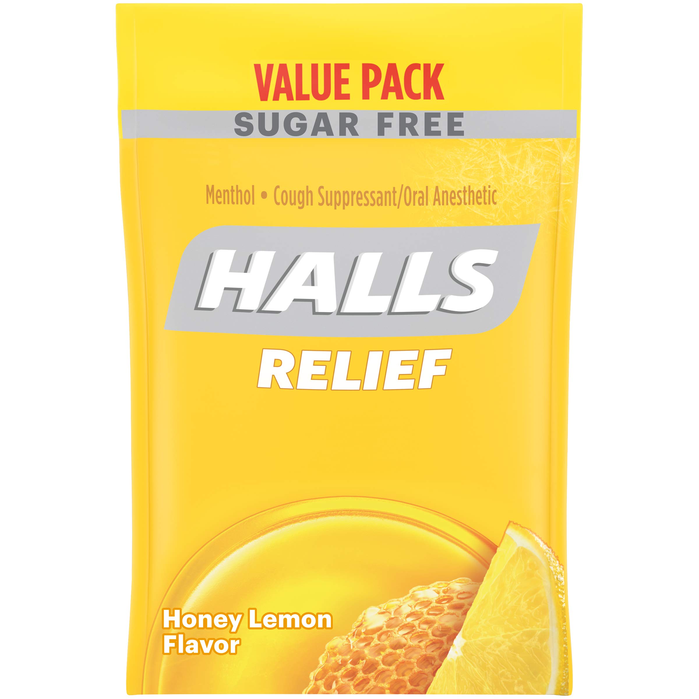 Halls Sugar Free Cough Suppressant, HoneyLemon, 180Drop Bag Buy