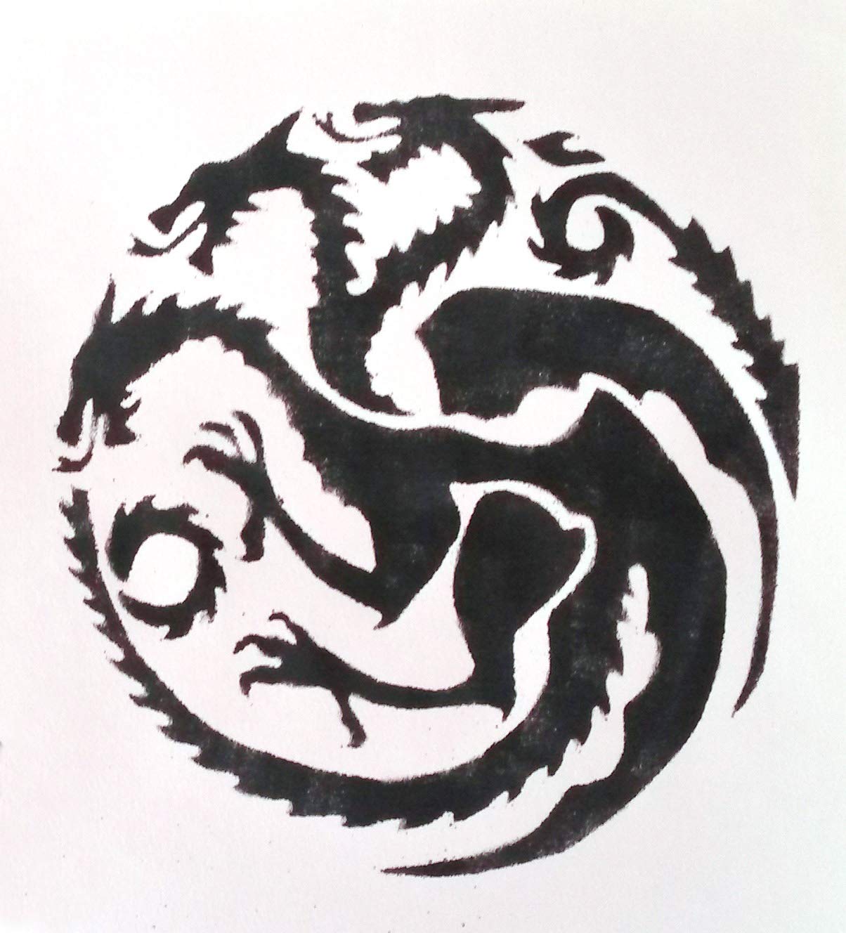 Game Of Thrones Inspired Handmade Stencil Targaryen Sigil Handmade Dprd Tasikmalayakab Go Id