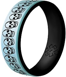 Knot Theory Skulls Silicone Ring for Men and Women