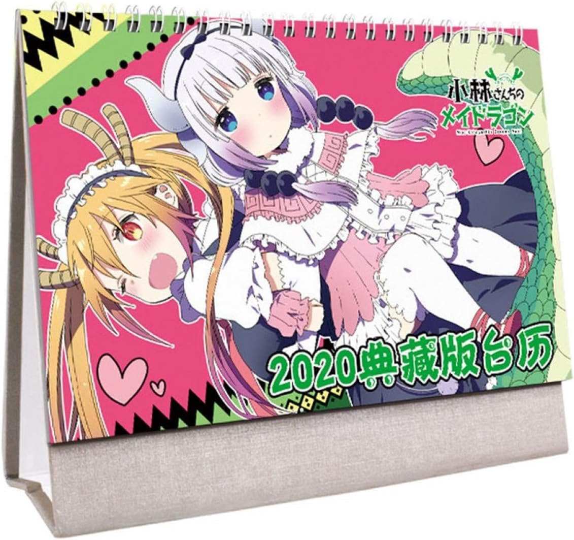 huanggua High Grade 2020 Years Anime Calendars Naruto My Hero Academia Demon Slayer: Kimetsu No Yaiba Desk Calendar Daily Schedule Table Planner Yearly Agenda Home Suppl(None H22)