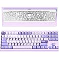 KEEBMONKEY WOBKEY Crush 80 Reboot CNC Aluminum 5-Second Quick-Release Triple-Mode Connectivity Mechanical Keyboard with Superior Acoustics (Pro Purple)