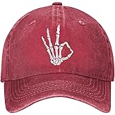 Ok Skeleton Hand Embroidery Baseball Cap Funny Cotton Funny Trucker Hat