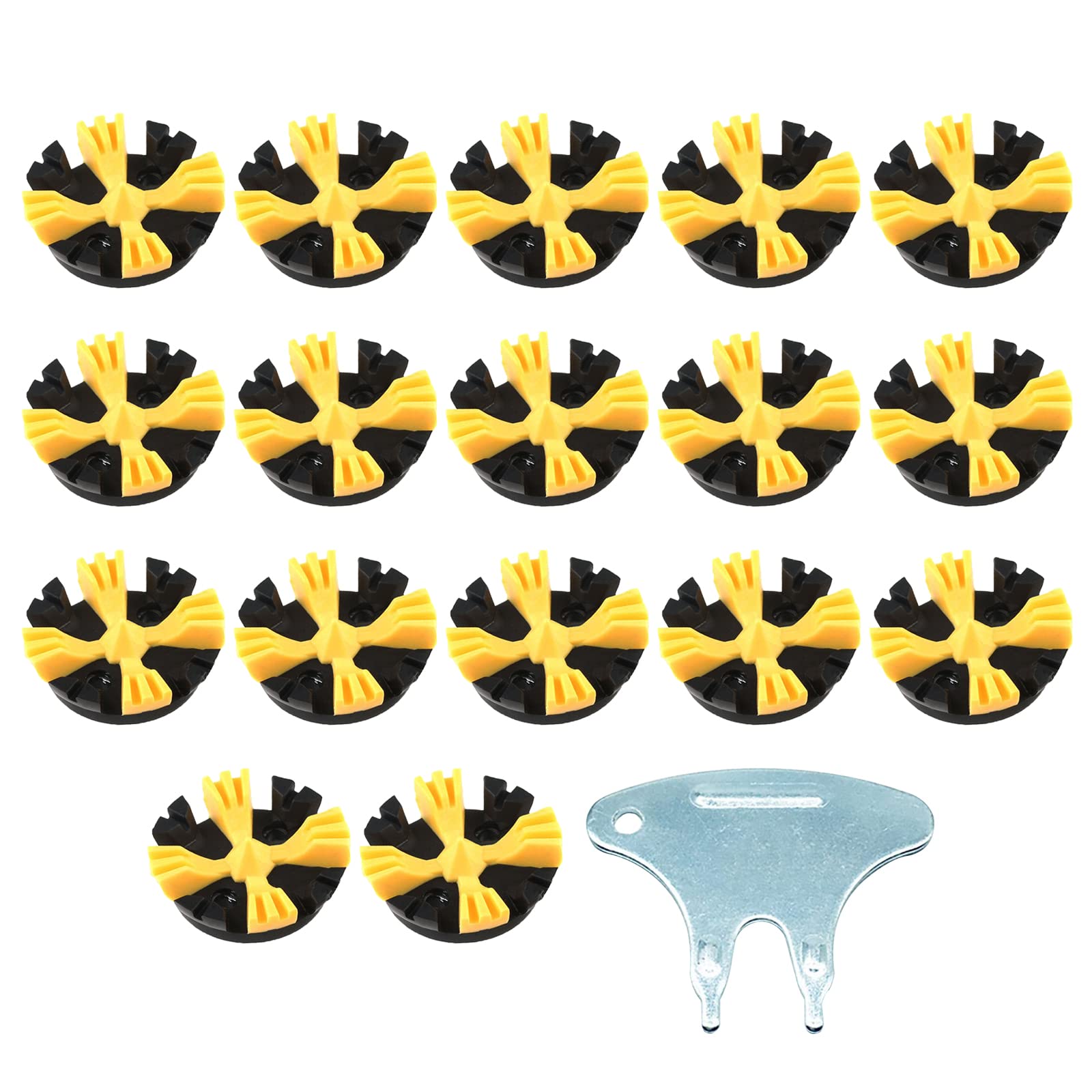 NA 17 Pcs 1/4 Inch Metal Thread Screw Golf Spikes Non-Slip Wear Resistant Spikes Replacement Golf Shoes Spikes for Most Golf Shoes