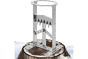 KONYINZAO Firewood Kindling Splitter, Manual Log Splitter Wedge, Stainless Steel Patented Design, Sharpen Alloy Steel Opening, 13'' Tall Heavy Duty Wood Cracker for Camping, Outdoors & Cabin Lifestyle
