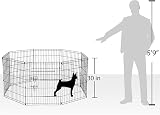 UNDERDOG 8 Panel Playpen 122x122cm Black 61/76/91cm Height Folding view 4