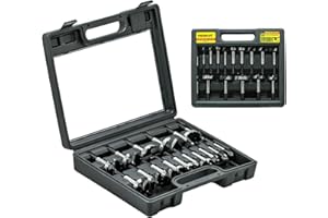 YOKOCUT Forstner Bit Set 16Pcs Hex Shank, Wood Drill Bits Set with Multi Sided Shank, Forstner Bits for Woodworking