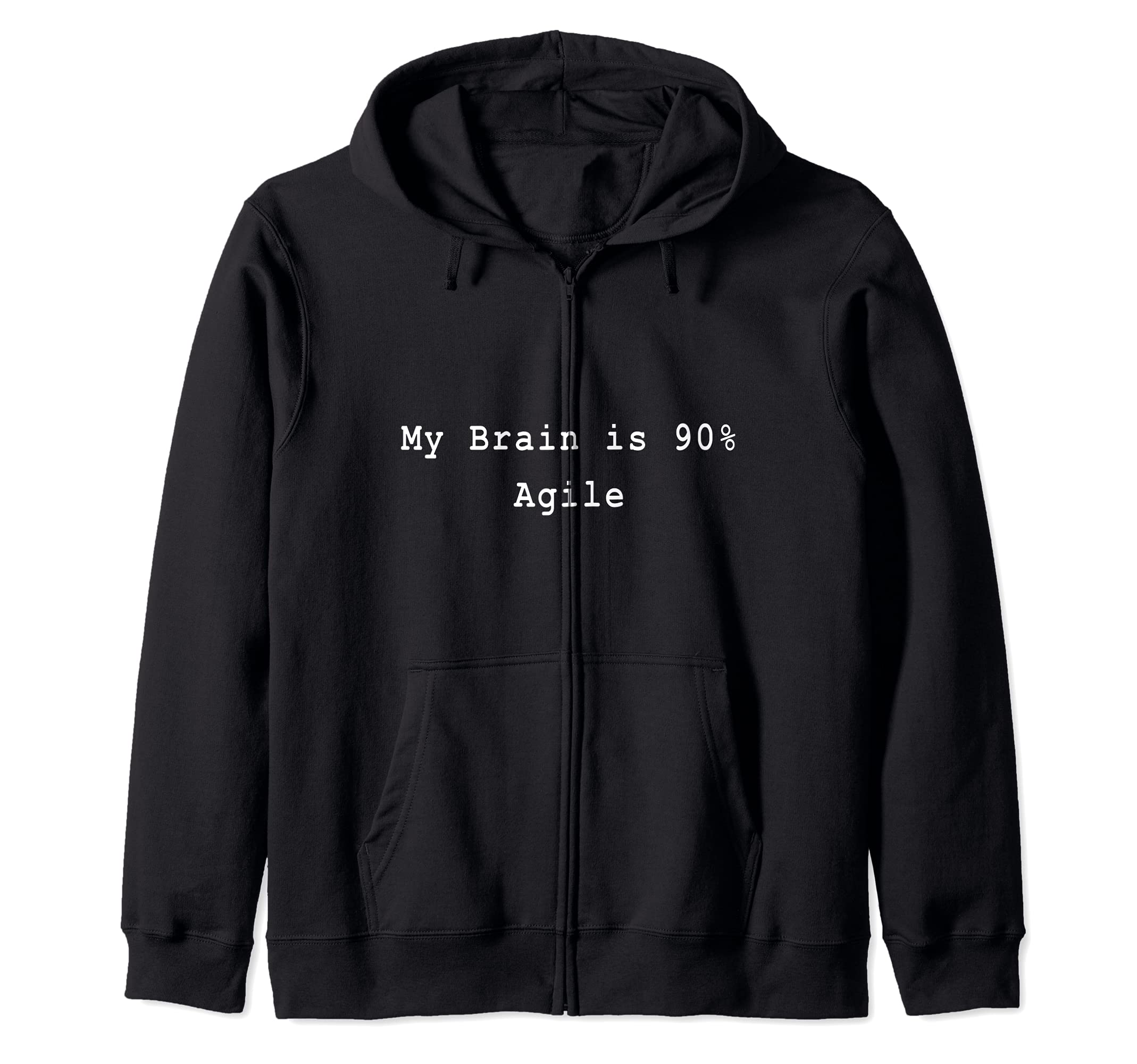 Agile Brain Scrum Lean Project Management Funny PM Coach Zip Hoodie
