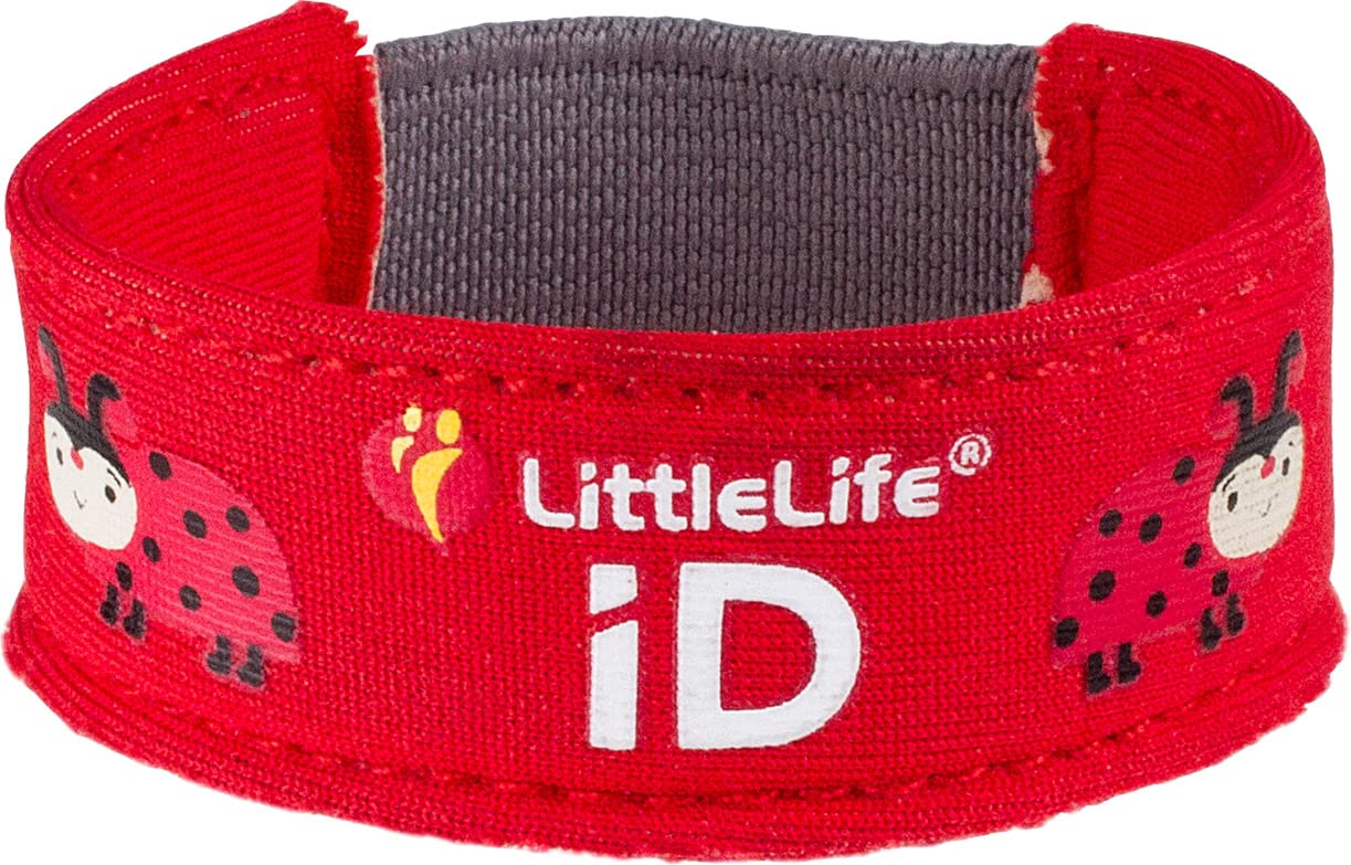 LittleLife Safety Wristband, Kids iD Bracelet With iD Cards For Emergency Contact Or Medical Information - Ladybird