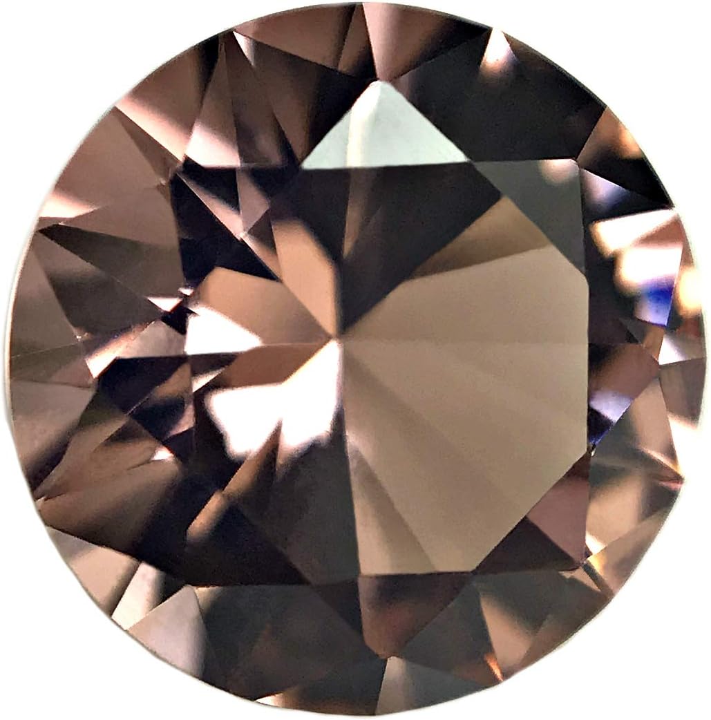 Morganite Peach Dark #182 Round 8 mm. 1,7 ct. SIAMITE Created Loose Gemstone. US@GEMS