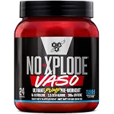 BSN N.O.-XPLODE Vaso Pre Workout Powder, Razzle Dazzle, 24 Servings | 8g of L-Citrulline and 3.2g Beta-Alanine per Serving for Pumps, Energy and Performance, for Men and Women