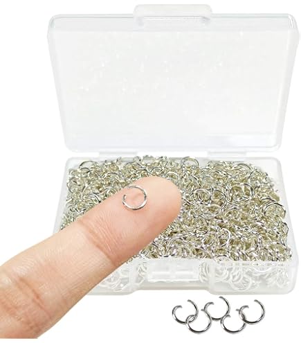 Lot De 100 Anneaux Ouverts Plaqué Argent 10mm - Anneaux Soudés Pour Bijoux, Colliers Et Bracelets
