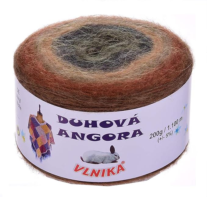 maDDma ® 200g Farbverlaufsgarn Bobbel-Wolle Duhova Angora Strickgarn Strickwolle Farbwahl, Farbe:607