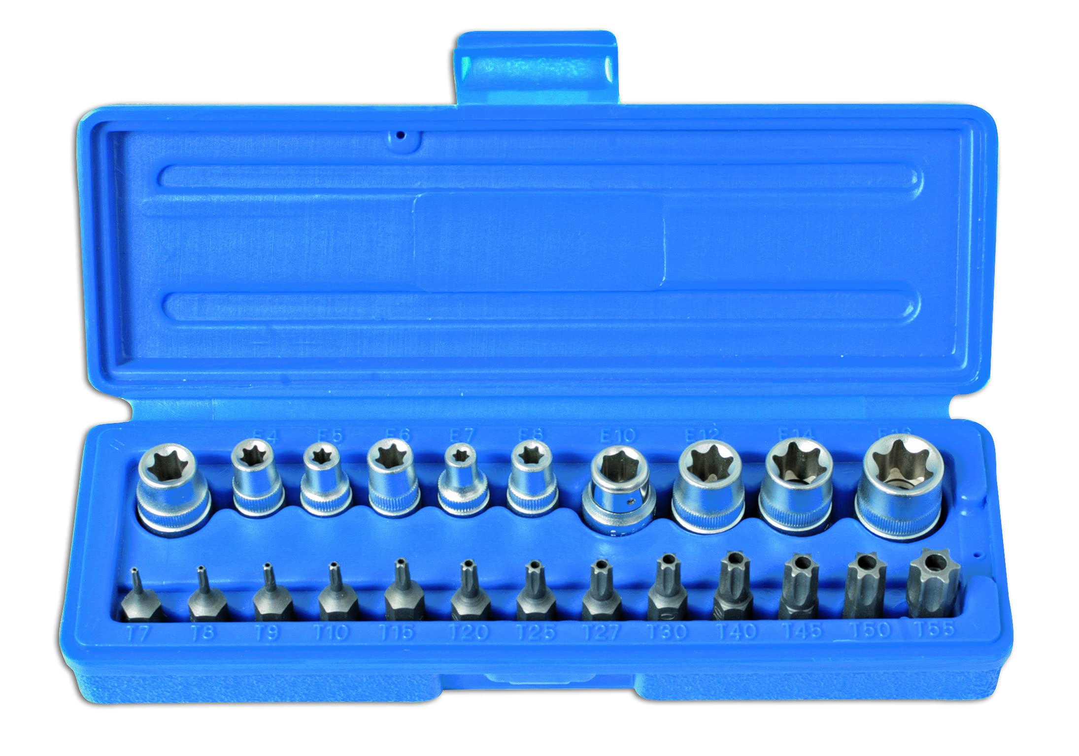 Laser 3081 Star Socket & Bit Set 1/4"D, 3/8"D 23pc