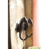 KALALOU Cast Iron Sea Horse Hook, One Size, Brown