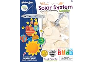 Works of Ahhh... Craft Set - Solar System Mobile Classic Wood Paint Kit