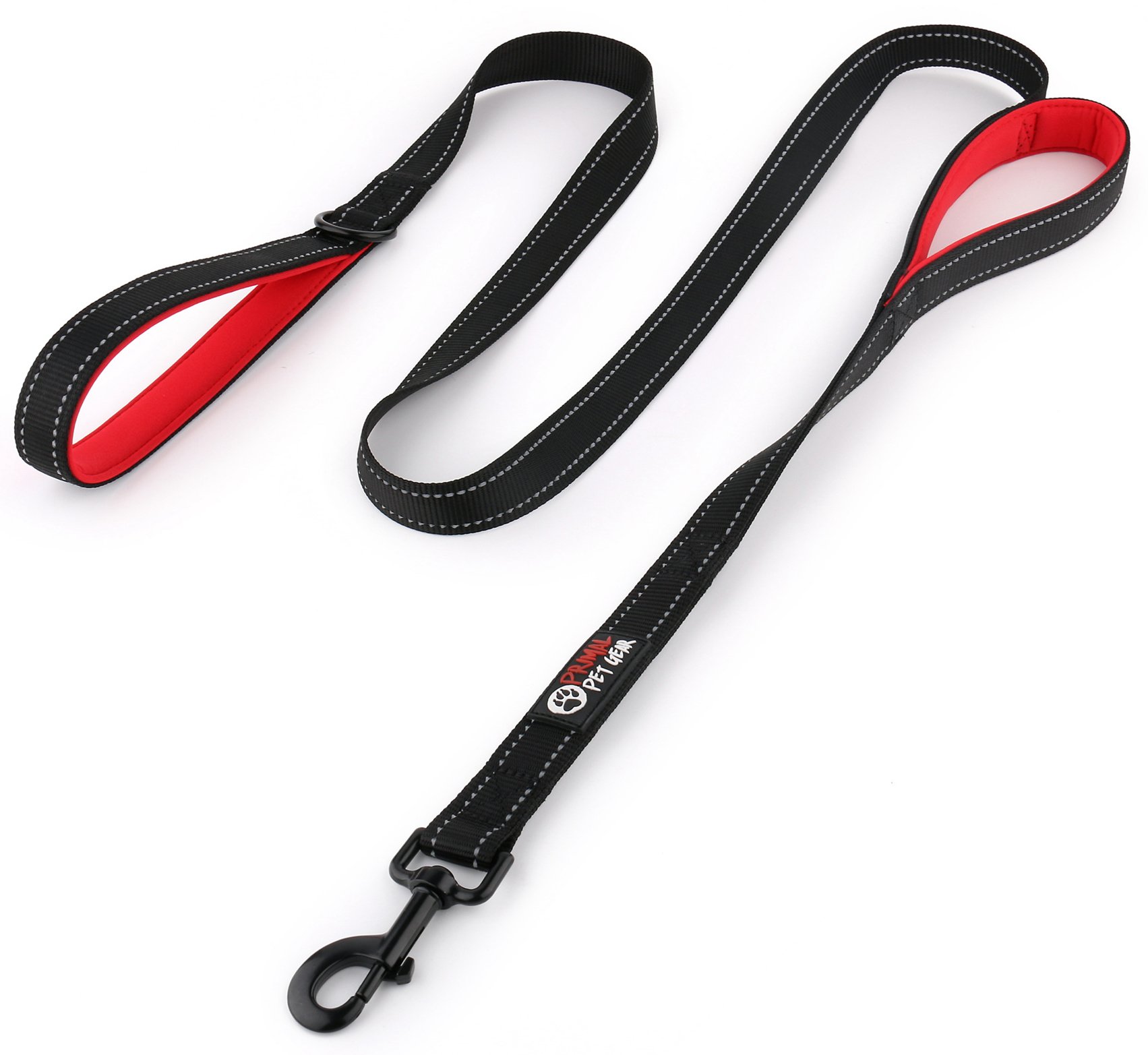 Primal Pet Gear Double Handle Dog Leash 6ft long, Heavy Duty BLACK eBay