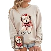 LAVAPE Custom Shirt With Pet Picture, Dog Mom Shirts For Women, Best Dog Mom Sweatshirt Women, Mother's Day Hoodie