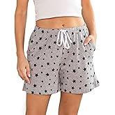 ENJOYNIGHT Women Pajama Shorts Cotton Lounge Bottoms Sleep Shorts with Drawstring & Pockets