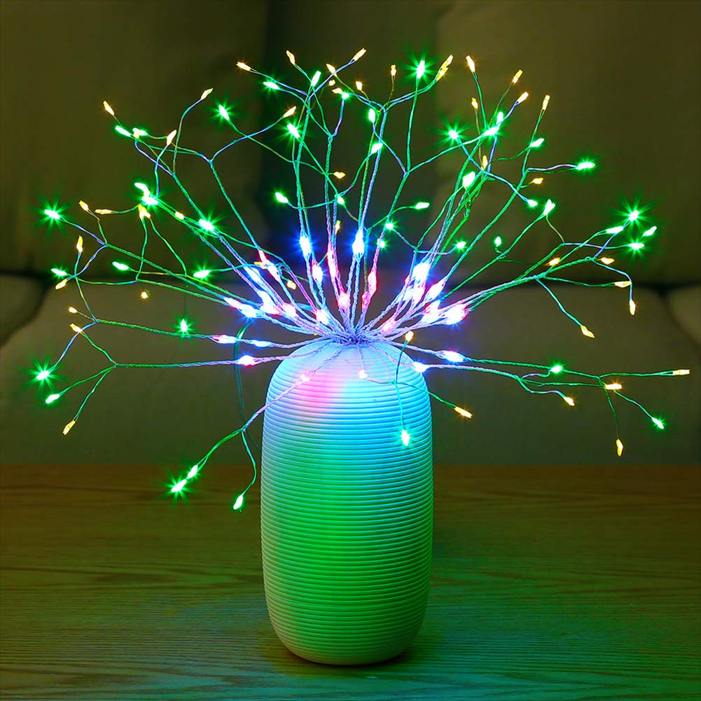 Warm White Xcellent Global 198 LEDs Hanging Firework Lights 8 Modes