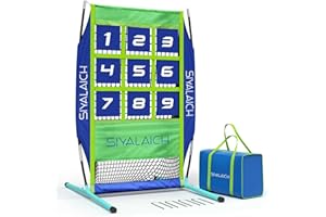SIYALAICH Baseball & Softball Pitching Target Net, Portable Practice Training System with Numbered Strike Zone, Carrying Bag,
