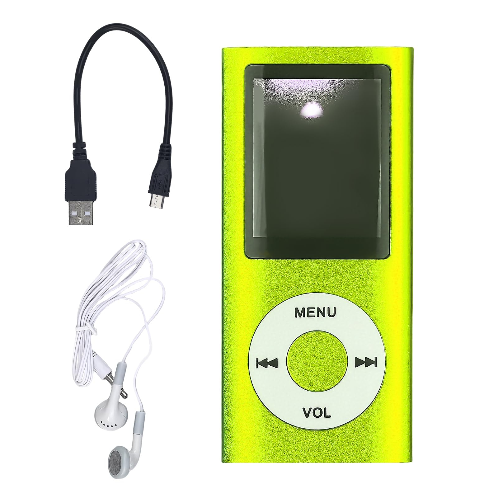 Photo 1 of MP3 Player,Portable Multifunctional MP3 Digital Music Player,1.8 Inch LCD Music-Player with Earphone,Build-in Photo/Video Play/FM Radio/Voice Recorder/E-Book Reader(Memory Card Not Included)-Green