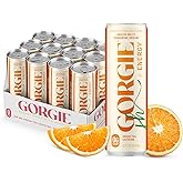 GORGIE Sugar Free Natural Energy Drinks, Jaclyn Hill Orange Twist (12 Pack) Healthy Sparkling Energy Drinks Natural Coffee Replacement with Green Tea Caffeine and Biotin, Vegan, Low Calorie