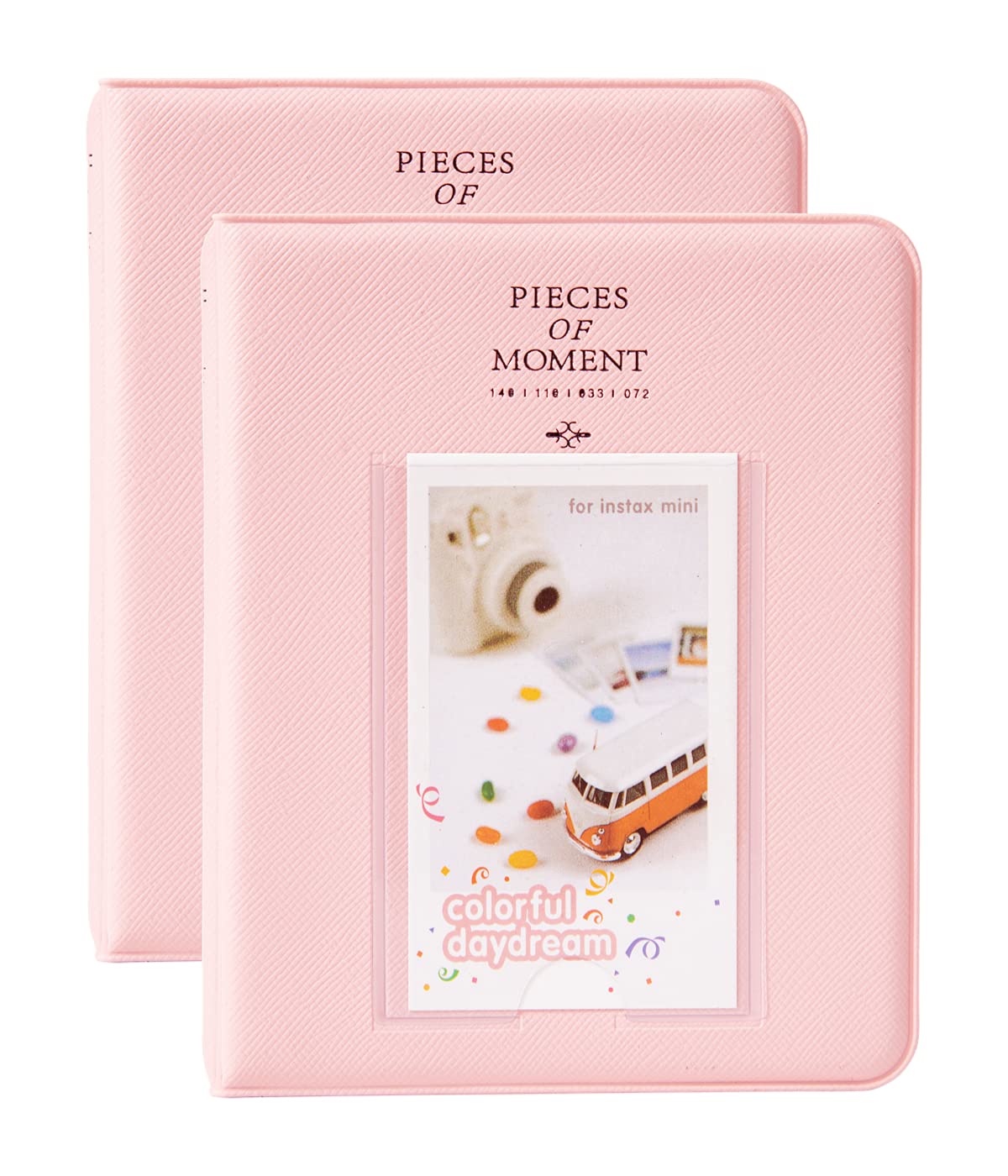 Polaroid Photo Albums,2Pcs Goodsnetic 64 Pockets Album for Fujifilm Instax Mini 7s 8 8+ 9 25 26 50s 70 90 Instant Camera Name Card,Photo Book for Polaroid PIC-300P/Z2300,Pink — image 1