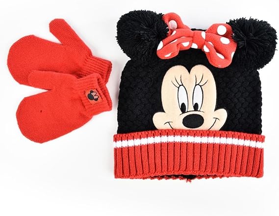 minnie mouse hat and mittens