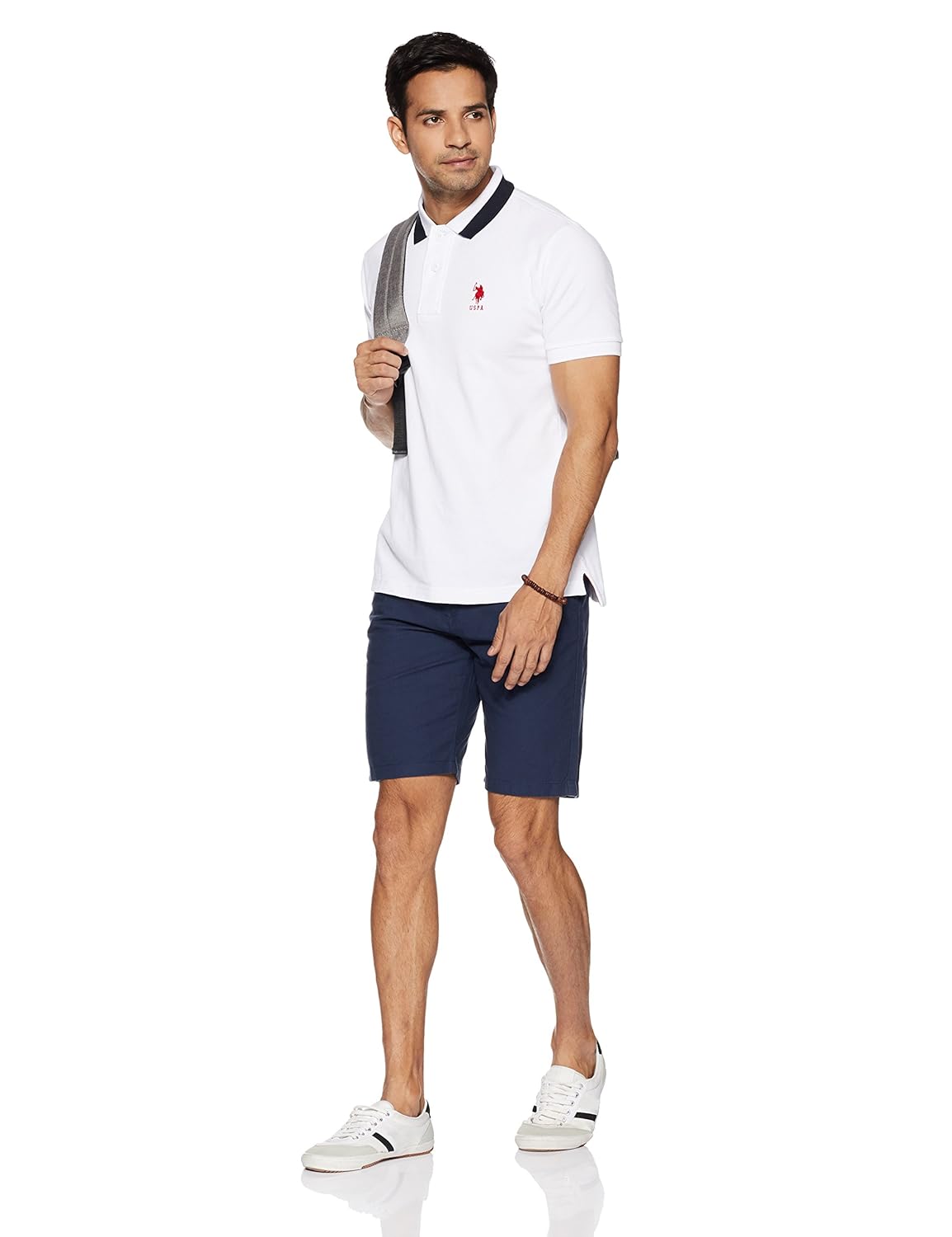 us polo association men's solid regular fit polo