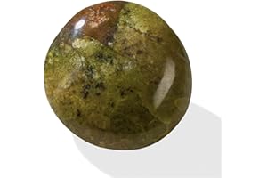 KALIFANO Green Opal Palm Stone - High Energy Ópalo Verde Crystal from Brazil - Natural Reiki Wicca Rock with Healing and Calming Effects (Family Owned & Operated)