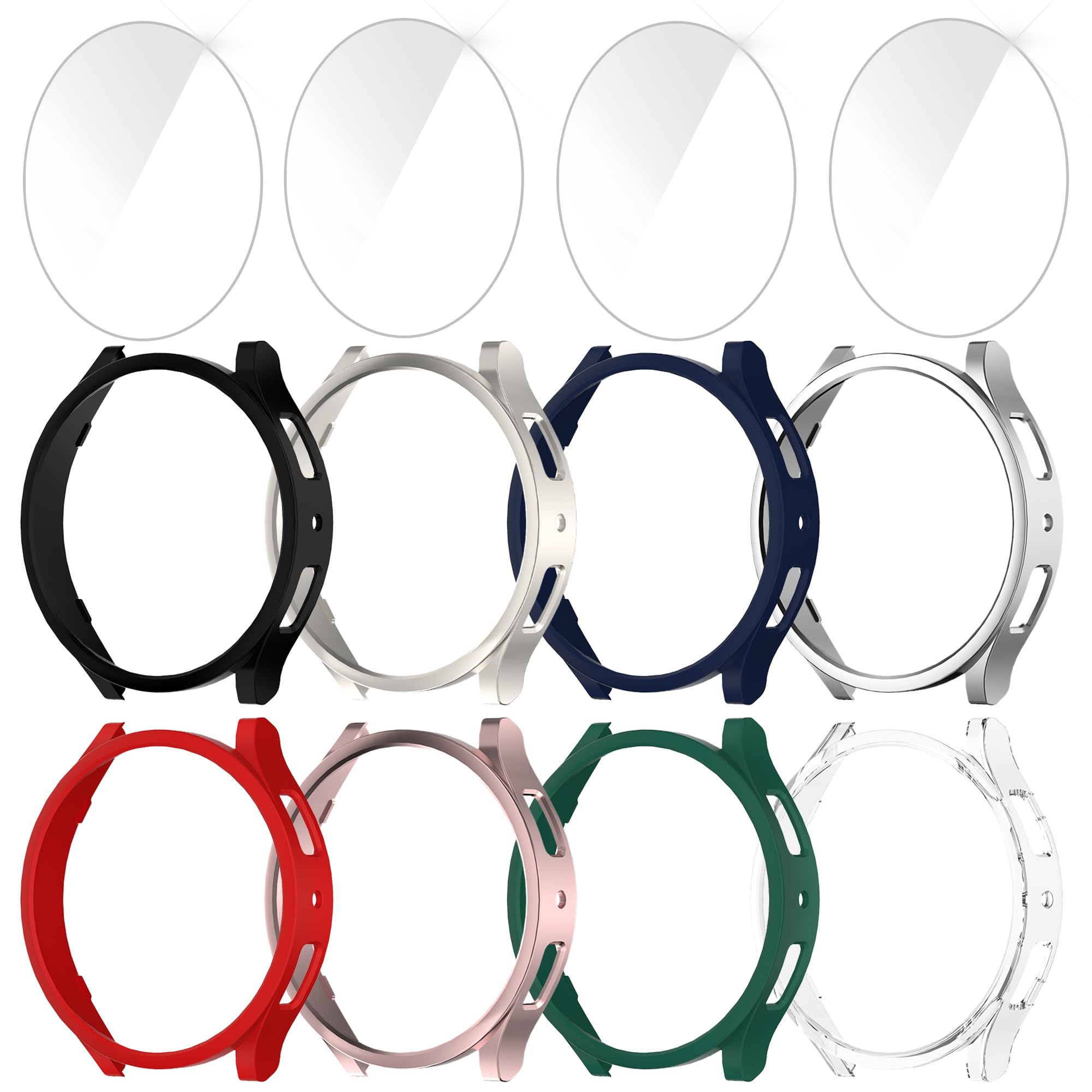 Photo 1 of [8+4 Pcs] Tiorecime Case for Samsung Galaxy Watch 6 40mm with Tempered Glass Screen Protector, Waterproof Anti-Fog Screen Protector Case Shockproof Hard PC Cover Compatible with Galaxy Watch 6