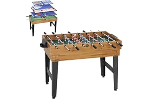 Soozier 13-in-1 Multi Game Table, 48 in Combo Game Table Set with Foosball, Pool, Table Tennis, Ice Hockey, Chess, Draughts, 