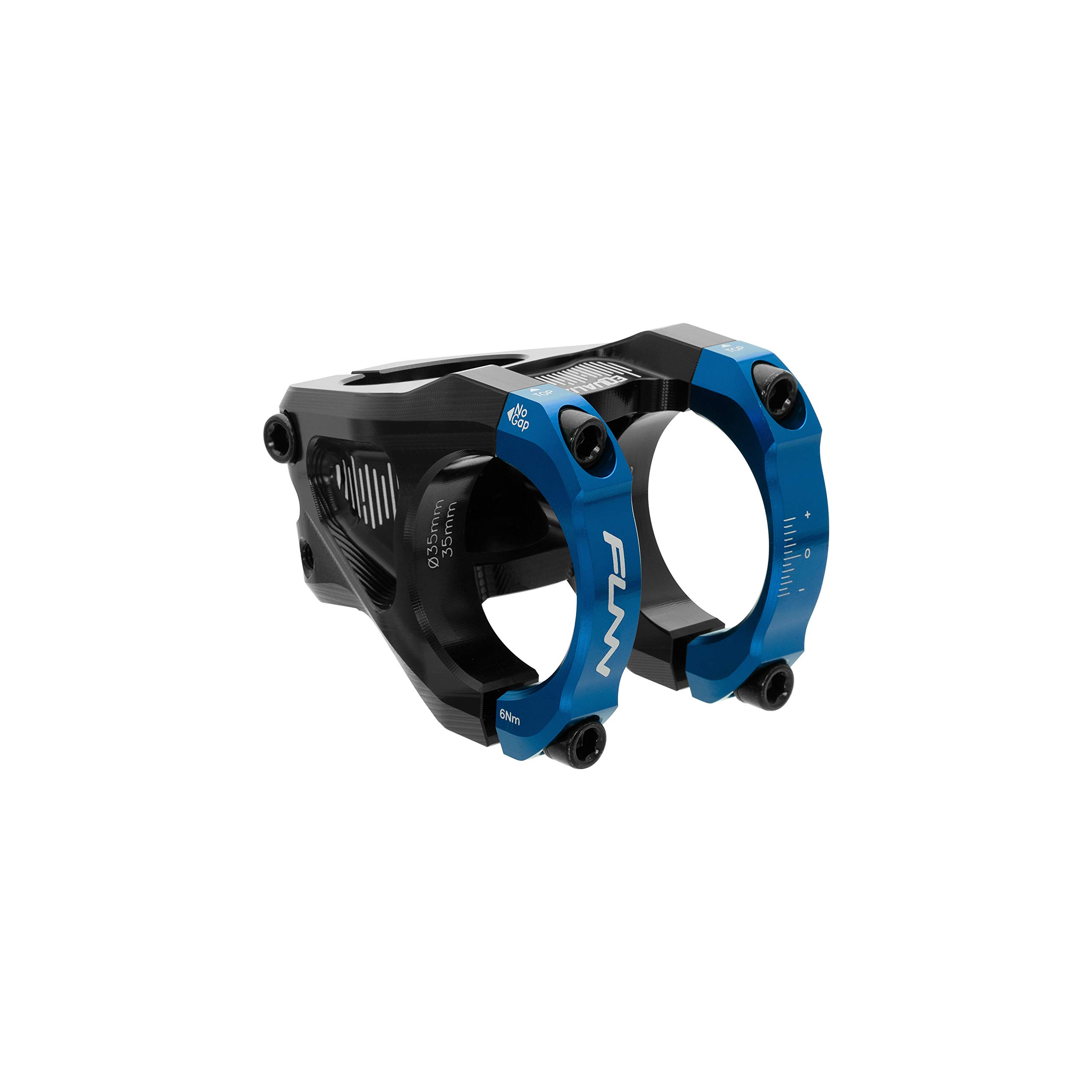 Funn Equalizer Bike Stem with 10mm Drop or Rise, 35mm Bar Clamp (Length 35mm, Blue)